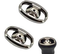Glomc Cubierta lateral de perilla de metal para carretes Daiwa para Lt, pieza de reparación de tapa de píldora de agarre gris para Fuego para Regal Luvias para CROSSFIRE, 18,5 x 11,1 mm, 1 paquete (2