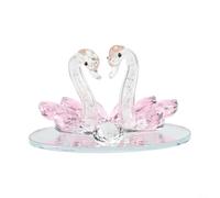 Glomc Figura de cristal para adorno de cisne, exquisita figura multicolor para decoración del hogar, sala de estar, decoración interior, amor, matrimonio, cisnes, regalos de recuerdo para amigos