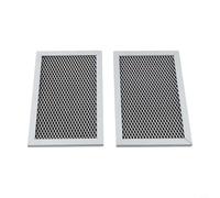 Glomc Filtro de aire, Filtro de carbón de microondas para modelos Ge, Carbón activado para eliminador con marco de acero inoxidable, Trampa de grasa reutilizable para ventilación sobre rango,