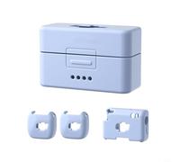 Glomc Funda protectora de silicona para DJI Mic Mini, cubierta suave anticaída con recortes precisos, piel ligera a prueba de golpes para micrófono portátil (azul)