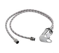 Glomc Grifo mezclador de ducha de una sola palanca para caravana con colas de acero inoxidable de 800 mm y diseñado para integración de bomba de flojet Shurflo