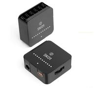 Glomc Hub controlador de ventilador PWM de 12 V CC con carga rápida tipo C, divisor de 4 pines de 6 puertos, perilla de velocidad manual 0-100%, indicadores LED, 60 W máximo para refrigeración de