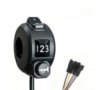 Glomc Interruptor de cambio de dirección e interruptor de señal de giro para manillar de bicicleta y scooter eléctrico con función de bocina, aleación de 24 a 72 V y ABS, compatible con barras de 22,2