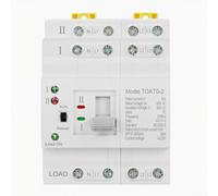 Glomc Interruptor de transferencia automática de doble potencia 2P 4P Ac220V 6A-63A Montaje en riel para el hogar, fuente de alimentación de respaldo comercial, transición sin costuras, blanco (4P 63A