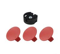 Glomc Juego de accesorios para recortadora de hilo de 4 piezas con tapa roja y base negra compatible con Bosch para cortacésped Afs 23-37 F016800431, mantenimiento de jardín y patio
