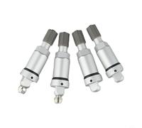 Glomc Kit de servicio de vástago de válvula de aluminio, para modelos Tesla, incluye vástagos de aleación con arandelas de sellado, compatible con sistemas de monitoreo de presión de neumáticos