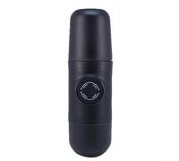 Glomc Máquina de café espresso manual portátil para viajes, cafetera plegable compacta con construcción ABS, 20 x 6 cm, negro, prepara tragos frescos en cualquier lugar con café molido