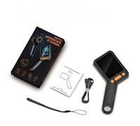 Glomc Microscopio digital 3 en 1 Hm028B con pantalla IPS de 2.8 pulgadas, cámara de enfoque deslizante, 8 luces LED ajustables, interfaz tipo C, cuerpo ABS, negro, para identificación de gemas