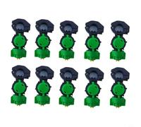 Glomc Paquete de 10 boquillas pulverizadoras agrícolas montadas en tractor con clip de tubo de 22 mm y orificio de 9,8 mm, para riego de alta eficiencia e incluso cobertura de cultivos, verde