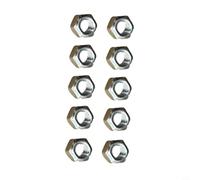 Glomc Paquete de 10 tuercas de bloqueo de metal M5-10 para motosierras Ms640/Ms311/Ms341/Ms660, modelo 9214 320 0700, acabado plateado para mantenimiento de jardines al aire libre