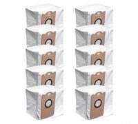 Glomc Paquete de 4/10 bolsas de polvo para aspiradora, piezas de repuesto no tejidas de alta capacidad, compatibles con robot aspirador Vexilar W11 para limpieza del cabello en el hogar (paquete de 10