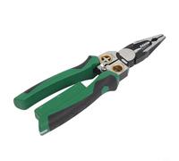 Glomc Pelacables eléctrico 8-1 con probador de voltaje para trabajo de alambre seguro y preciso, herramienta resistente para cortar pelar y engarzar varios tamaños de alambre, herramienta de