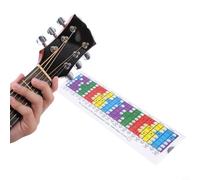 Glomc Regla de escala deslizante de guitarra, PVC de color brillante de 11 x 3.15 pulgadas, para aprendizaje pentatónico diatónico y modal, herramienta de práctica de guitarra para principiantes y