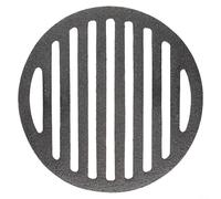 Glomc Rejilla redonda de hierro fundido, parrilla de cocción para barbacoa para asar uniformemente, herramienta de rejilla de barbacoa de alta temperatura para carne, diseño negro elegante (15 cm)