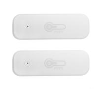 Glomc Sensor de temperatura y humedad para Tuya Smart, para Alexa Home, termómetro higrómetro interior con alertas en tiempo real, funciona con pilas AAA (2 unidades)
