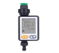Glomc Temporizador automático de agua con 10 ajustes programables y retardo automático de lluvia, controlador LCD impermeable Ipx5 para sistemas de riego por goteo de jardín