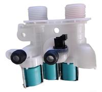 Glomc Válvula solenoide de entrada de agua para lavadora de 4 puertos, 120 V, compatible con W11165546 W11096268, plástico cian, 15 x 12 x 8 cm, para uso en cuarto de lavado (W11096268)
