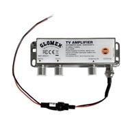 Glomex Amplificador TV/FM con Control de Ganancia Automático (AGC) 12/24Vdc, Modelo 50023/14-2 Salidas, para Antenas de TV No Pre-Amplificadas, Para Barcos de Vela, Motor, Lancha y Yate