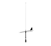 Glomex Antena VHF Marina 6dB Design Black Edition, modelo SGV80SBWIBK (Black Swan) - Alto rendimiento, instalación premium, para yates y barcos