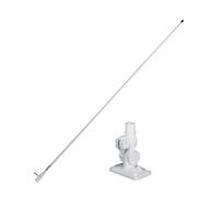 Glomex Kit de antena AIS clásica + base para barcos a motor de 1,5 m (blanco) + base RA135, modelo RA112AIS - Ganancia 3dB, fibra de vidrio resistente, para barcos de vela, motor, botes inflables