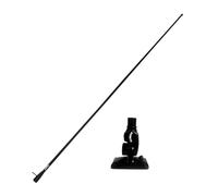 Glomex Kit de antena AIS clásica + base para barcos de motor de 1,5 m (negro) + base RA135/BK Modelo RA112AIS - Ganancia de 3 dB, fibra de vidrio resistente, para barcos, barcos, yates