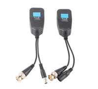 Glomora 1 par de vídeo CCTV y balun de alimentación - Transceptor de conector BNC a RJ45 para cámaras HD AHD TVI CVI, transmisión de hasta 450 m