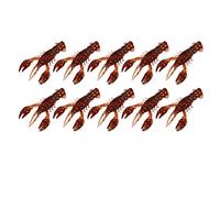 Glomora 10pcs pesca suave, señuelo para cebo de pesca de mar crawdad cebos de PVC camarones señuelos para cebo suave artificial para pesca de bajo (One pack of ten)