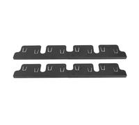 Glomora 2 pares de la estufa cubre el color negro de color negro, protector de la estufa ajustable de 35x10 cm para la cocina fácil de limpiar para estufas de gas, encimera, rellen