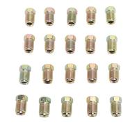 Glomora 20 Pcs Brake Line Nuts Fittings,M10 X 1mm Metric Brake Line Invert Flare Fittings for 3/16 Inch Brake Line Tube