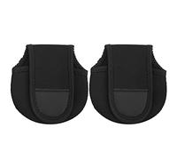 Glomora 2er-Pack Baitcasting-Rollen-Schutzhüllen, robuste Canvas-Hülle mit Haken und Schlaufe für Die Aufbewahrung und den Transport Von Angelruten