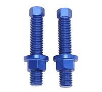 Glomora 2pcs Bolsos ajustados de la cadena, Ajuste de la cadena de aleación de aluminio perno 5030404040100 accesorio de reemplazo para el kit de perno de ajuste de cadena SXf SXF (A (azul))