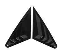 Glomora 2Pcs Rear Side Window Louver Cover Left Right Impact Proof Sporty Look Rear Window Air Vent Scoop Shutter Cover Blind for 8V Sedan 2013 to 2020 (Glossy Black)