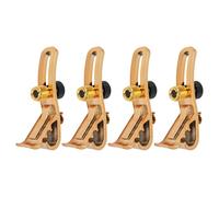 Glomora 4 Pcs Drum Microphone Clamp,Gold 5/8 Inch Thread Adjustable Shockproof Drum Rim Mic Holder