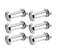 Glomora 6 mirillas para puerta, mirilla de 220 grados, gran angular, orificio para ojo abierto, 14 mm, mirilla de seguridad ajustable antirrobo con cubierta trasera