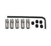 Glomora Adaptador de eje de motor RC, 3,17 mm a 5 mm cambio de eje de manguito reductor sobre el adaptador de eje de acero inoxidable del manguito para convertir el motor RC 3650 550 540 engranaje.
