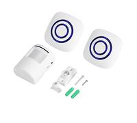 Glomora Alarma de Seguridad, Alarma de Entrada de Seguridad inalámbrica para el hogar con 2 receptores enchufables y 1 Sistema de Alerta de Detector de Sensor de Movimiento PIR para El Hogar Boutique