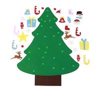 Glomora Árbol De Navidad De Tela De Fieltro, Juego De árbol Colgante De Pared DIY, Adornos Navideños para Niños para Decoración De Vacaciones Y Año Nuevo