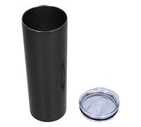 Glomora B511 Taza de café con forro de acero inoxidable 304, taza de vacío integrada, portátil, bebidas calientes y frías, apta para oficina, deportes, camping (B511 Black)
