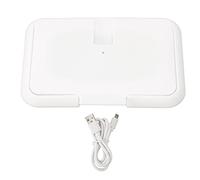 Glomora Baby Wipe Warmer, Case Travel Holder Refillable Constant Temperature Ultra Thin USB Heating Wipe Case for Babies Portable Wipe Warmer White