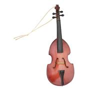 Glomora Bass Guitar Model,Wooden Exquisite Miniature Bass Instrument Ornament Decor with Lanyard for Home Office Desk Music Room Shelf Decor