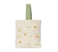 Glomora - Bolsa de almuerzo (estilo animal de dibujos animados, gran capacidad, colores vivos, bolsa de almuerzo de lona para caja de libros de aperitivos (Chick and Little Bear)
