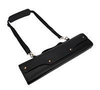 Glomora Bolsa de Transporte para Flauta, Estuche de Almacenamiento para Instrumentos de Viento de Cuero sintético a Mano con Correa para el Hombro Estuche Protector Bolsa de (Black)
