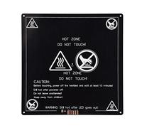 Glomora Cama caliente para impresora 3D,12V 220x220mm Placa de aluminio Placa caliente Cama térmica Termistor Incorporado Alta Sensibilidad para ANYCUBIC I3 Mega para impresora 3D Ender 3 Ender 3 Pro