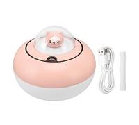Glomora Cat Shape Mini Humidifier - USB Powered Portable & Quiet Mist Humidifier for Bedroom Office Desk, Cute Purifier with Night Light, Purple (Rosa)
