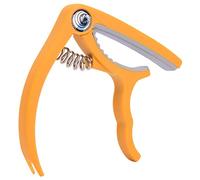 Glomora Cejilla para Guitarra, Removedor de Pasadores de Puente de Cejilla de Guitarra de Plástico Guitarra de 4 a 6 Cuerdas Bajo Ukelele Capo Guitarras Ukelele Banjo Mandolina (K74 yellow)