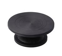 Glomora Cerámica Rueda para Esculpir Cerámica, Rueda para Esculpir Profesional Fabricación de Arcilla Artesanal Rueda para Decoración de Pasteles de Cerámica Plato Giratorio para (Todo negro 25cm)