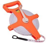 Glomora Cinta MéTrica De Fibra de Vidrio,Cinta Métrica Larga Plegable Retráctil 100m con Mango Ergonómico Para Paisajismo Arquitectura Industria Ligera Y Aplicaciones Comerciales Industriales