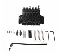 Glomora de puente trémolo para guitarra eléctrica Puente vibrato de metal para reemplazo estilo Floyd Rose (plateado) (Negro)