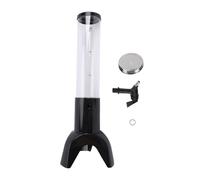 Glomora Dispensador de Bebidas Torre Mimosa de 1,5 L con Tubo de Hielo Dispensador de Bebidas de Mesa para Fiestas Bar Pubs Restaurantes Negro 3 Patas