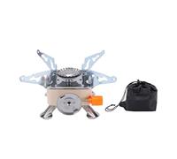 Glomora Estufa de Camping portátil, Mini Estufa de Gas Butano Plegable de Acero Inoxidable de 2800 W con Encendido electrónico, Soporte Estable, Senderismo, Picnic, Equipo
